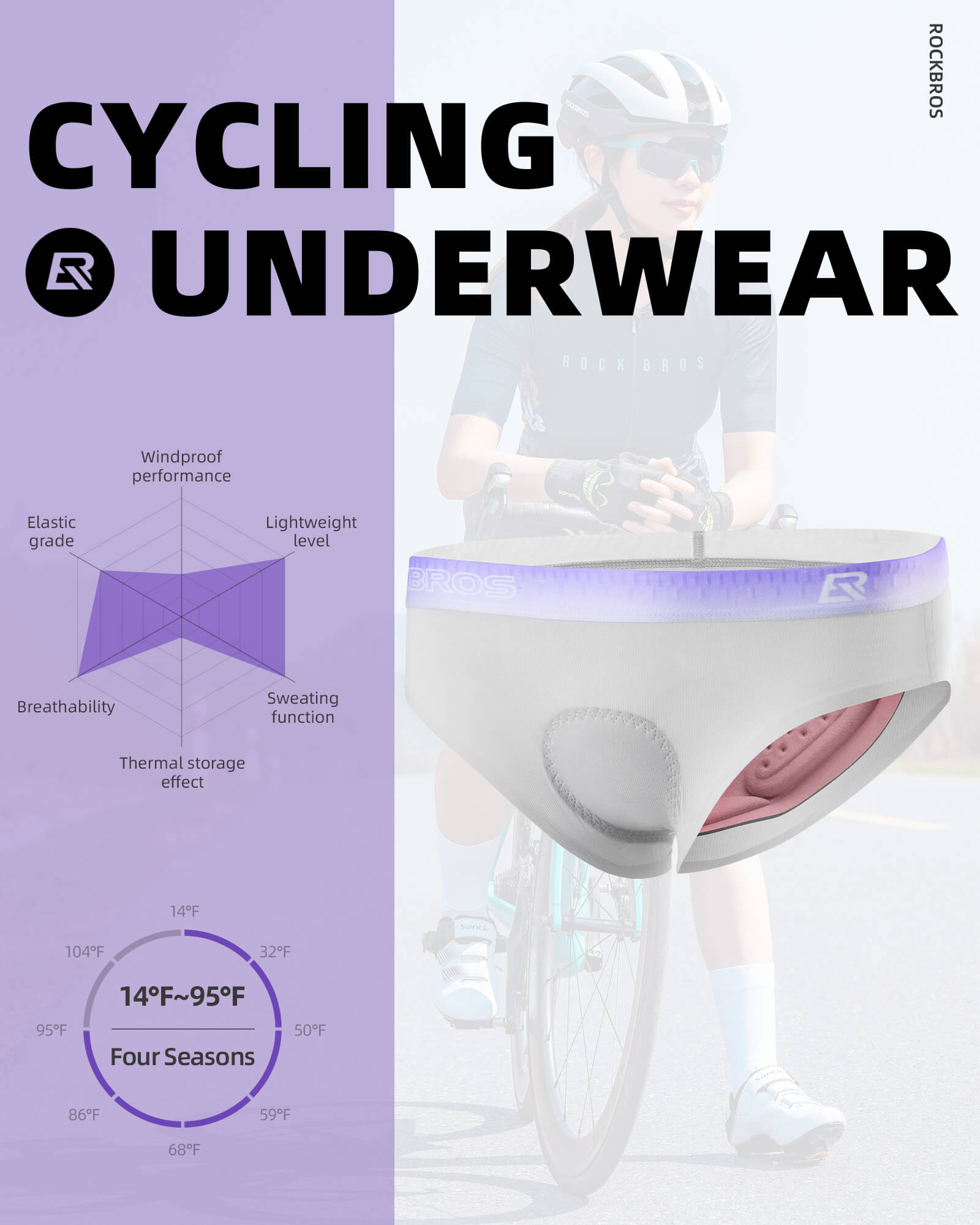 rockbros women padded cycling shorts for comfortable riding
#color_black
