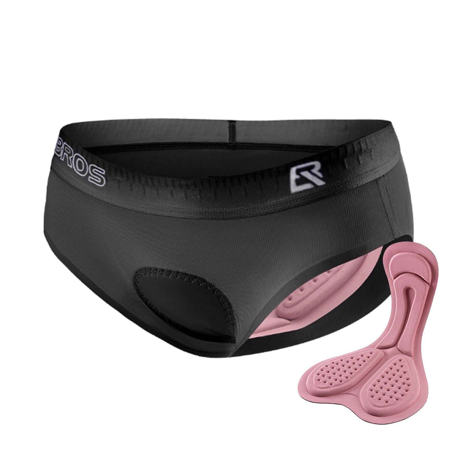 rockbros women padded cycling shorts for comfortable riding
#color_black