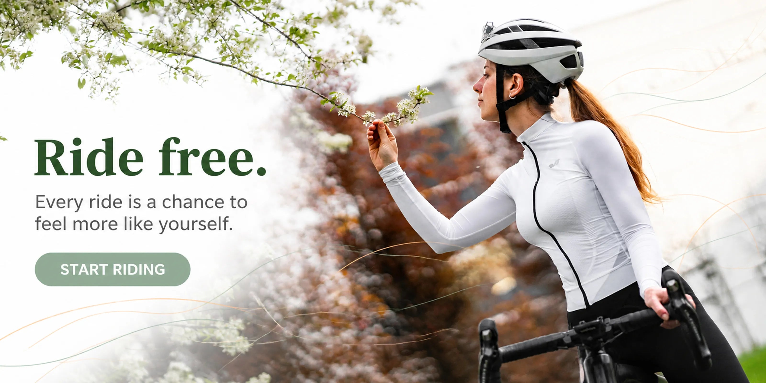 ROCKBROS women's cycling apparel featured on a spring ride