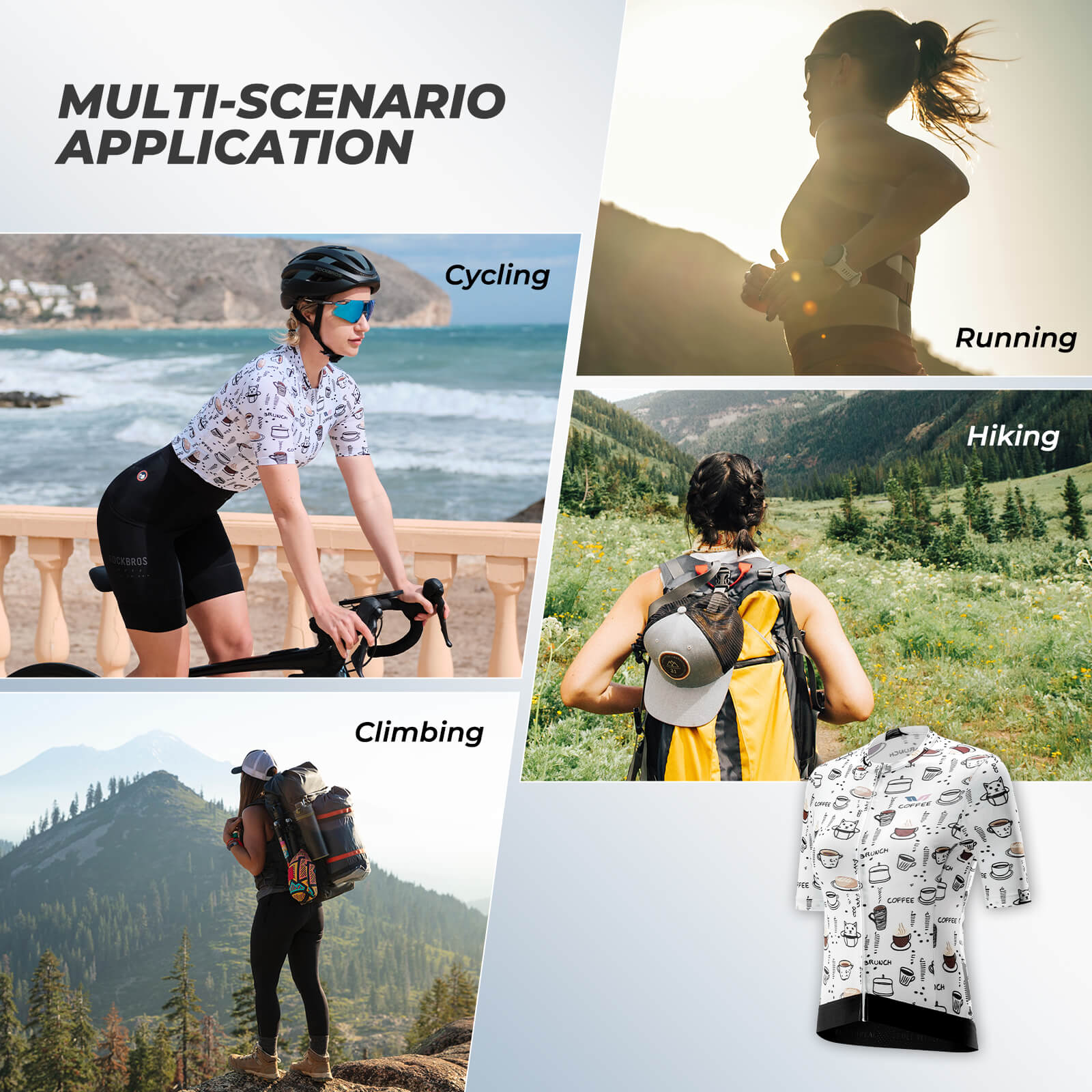 rockbros breathable cycling top for women for summer rides.