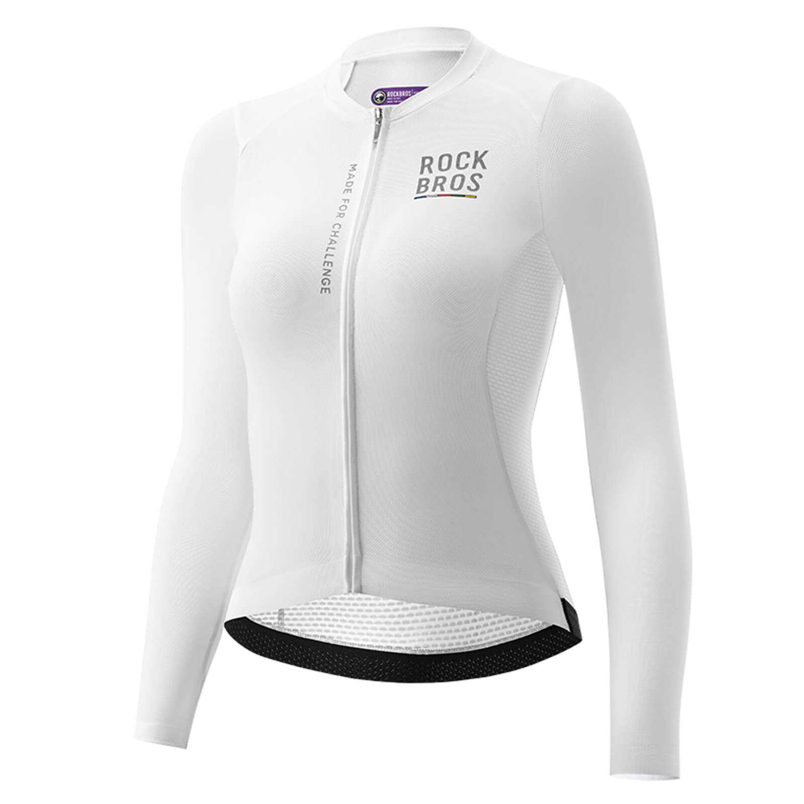 rockbros women’s long sleeve cycling jersey for road cycling.
#color_white