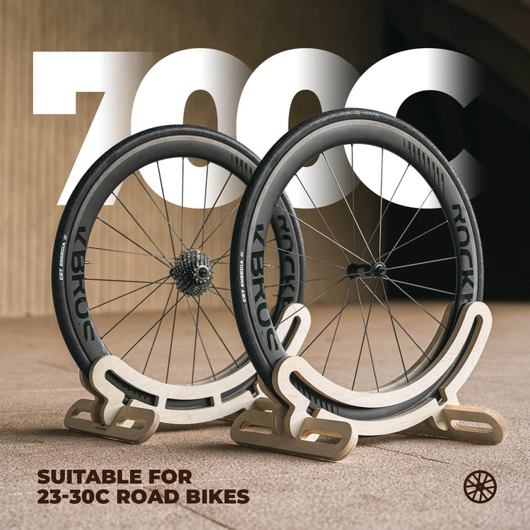 rockbros eco-friendly wooden bike stand for indoor storage