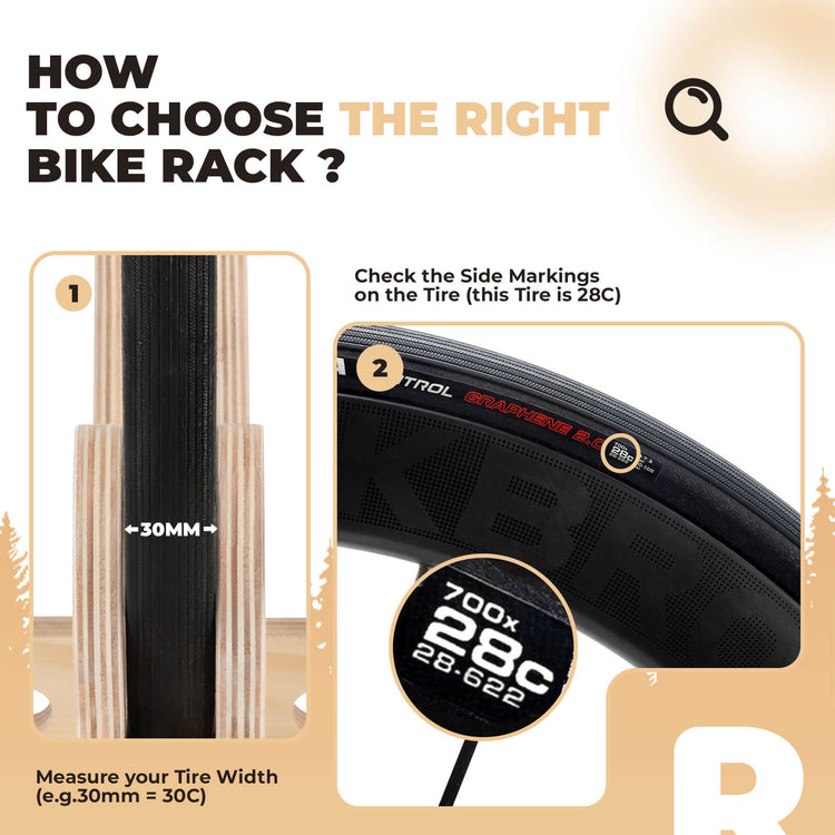 rockbros eco-friendly wooden bike stand for indoor storage