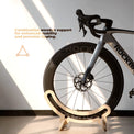 rockbros eco-friendly wooden bike stand for indoor storage