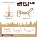 rockbros eco-friendly wooden bike stand for indoor storage