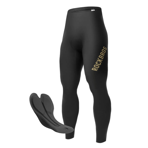 ROCKBROS Wright Pro seamless long cycling tights with a breathable second-skin fit in black.