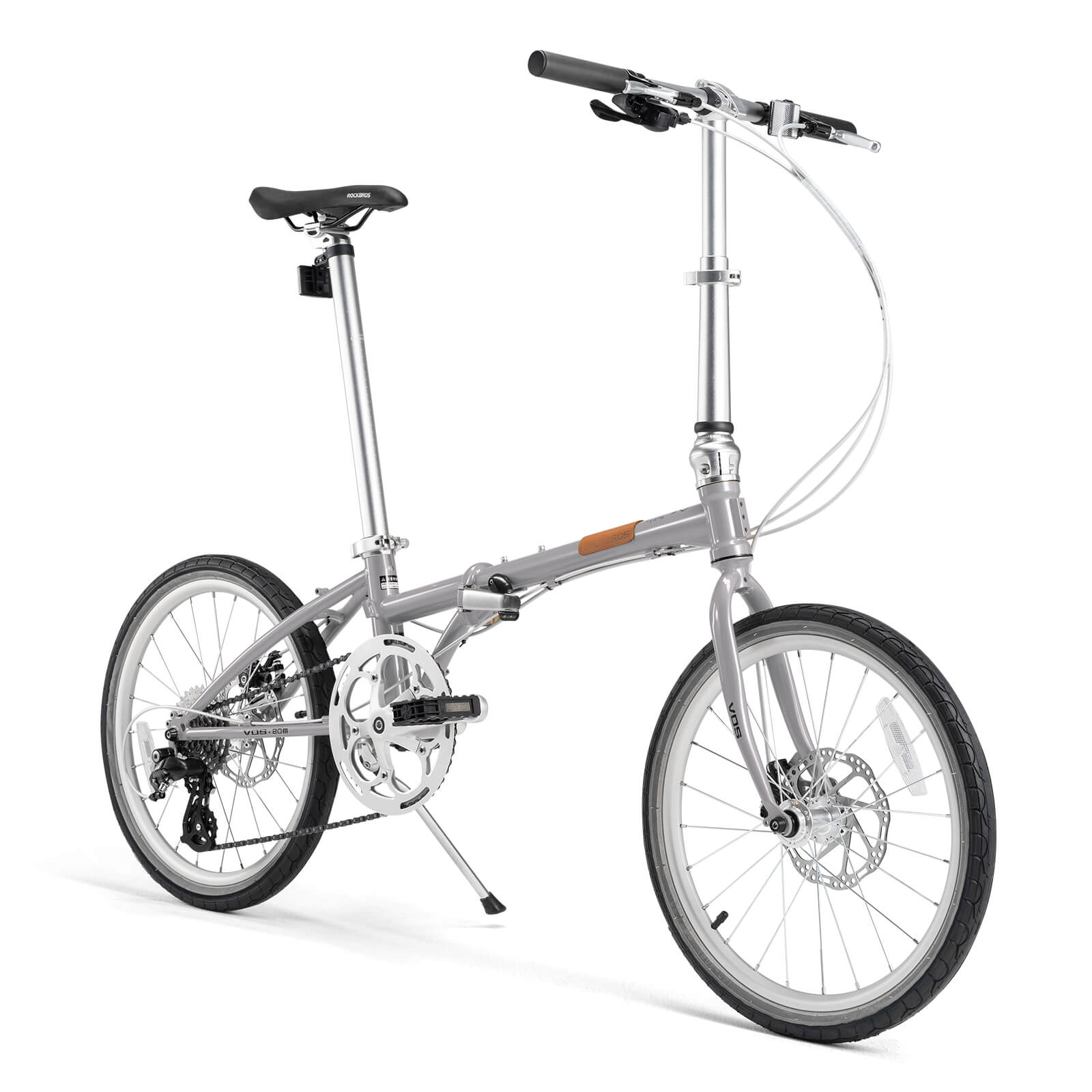 rockbros Folded view of the VDS 20-inch folding bicycle for easy storage.
#color_silver