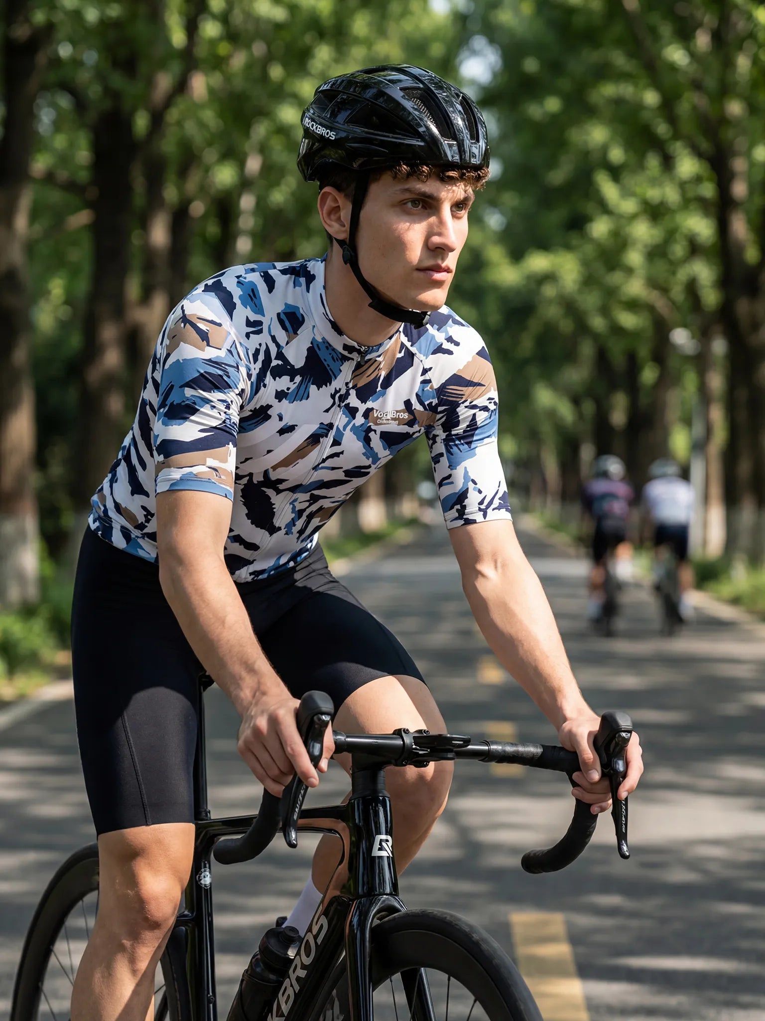 Men's Cycling Jersey Urban Camo#Type_Brush Leaf Camo