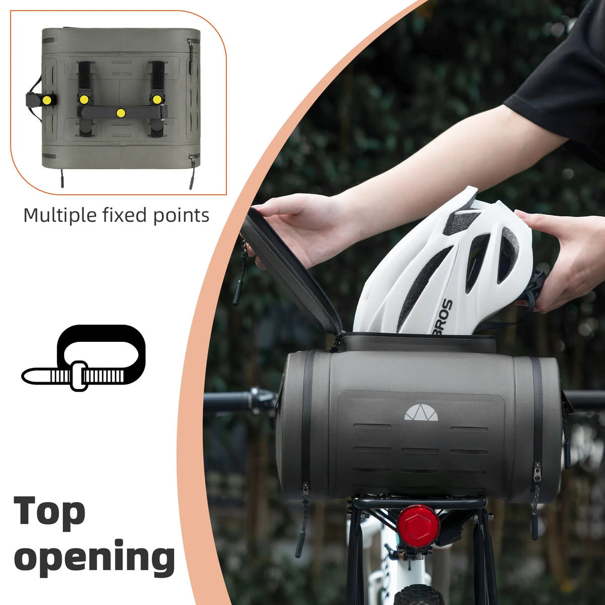 Waterproof bike storage bag for commuting and touring