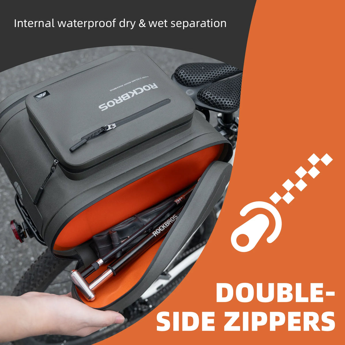 Waterproof bike storage bag for commuting and touring