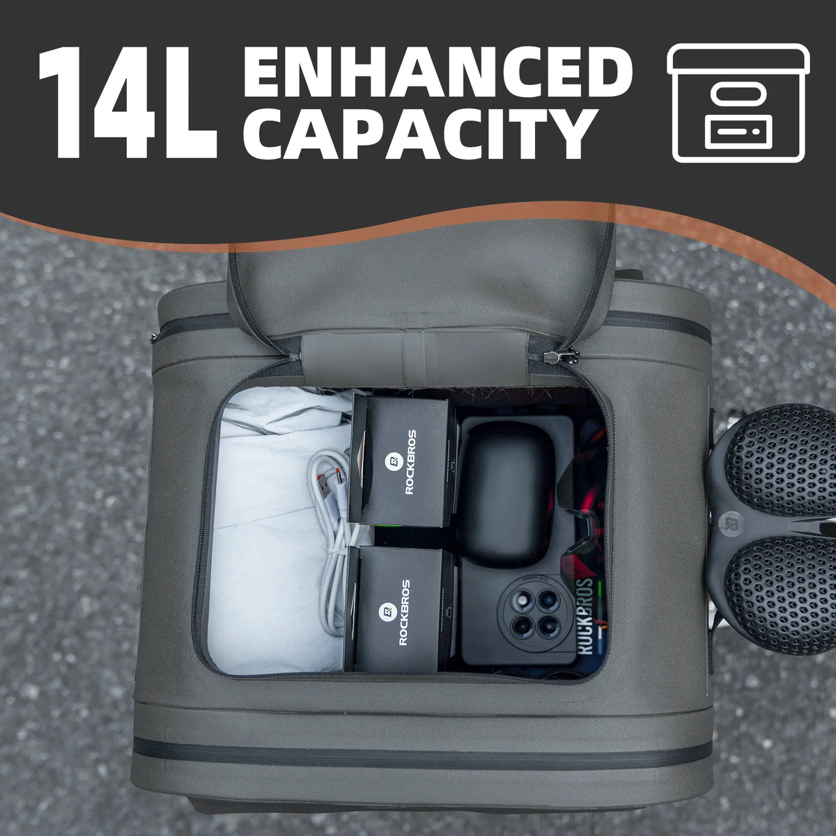 Waterproof bike storage bag for commuting and touring