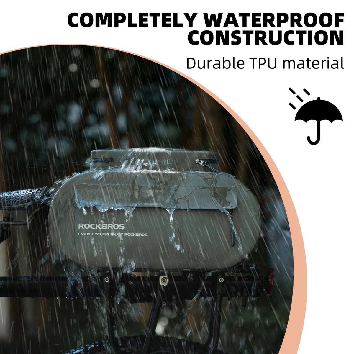 Waterproof bike storage bag for commuting and touring