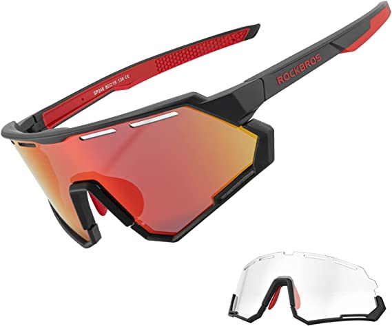 ROCKBROS Bicycle Cycling Sunglasses Polarized 2 Lens Interchangeable