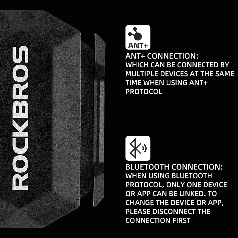 ROCKBROS Bike Computer ANT+ Bluetooth Waterproof GPS/BDS/Galileo Position System