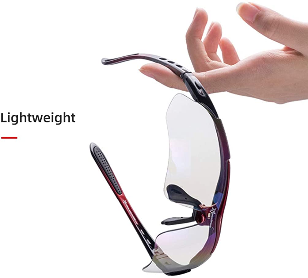 ROCKBROS Slim Polarised Sports Sunglasses With 4 Interchangeable Lens Cycling Glasses UV400