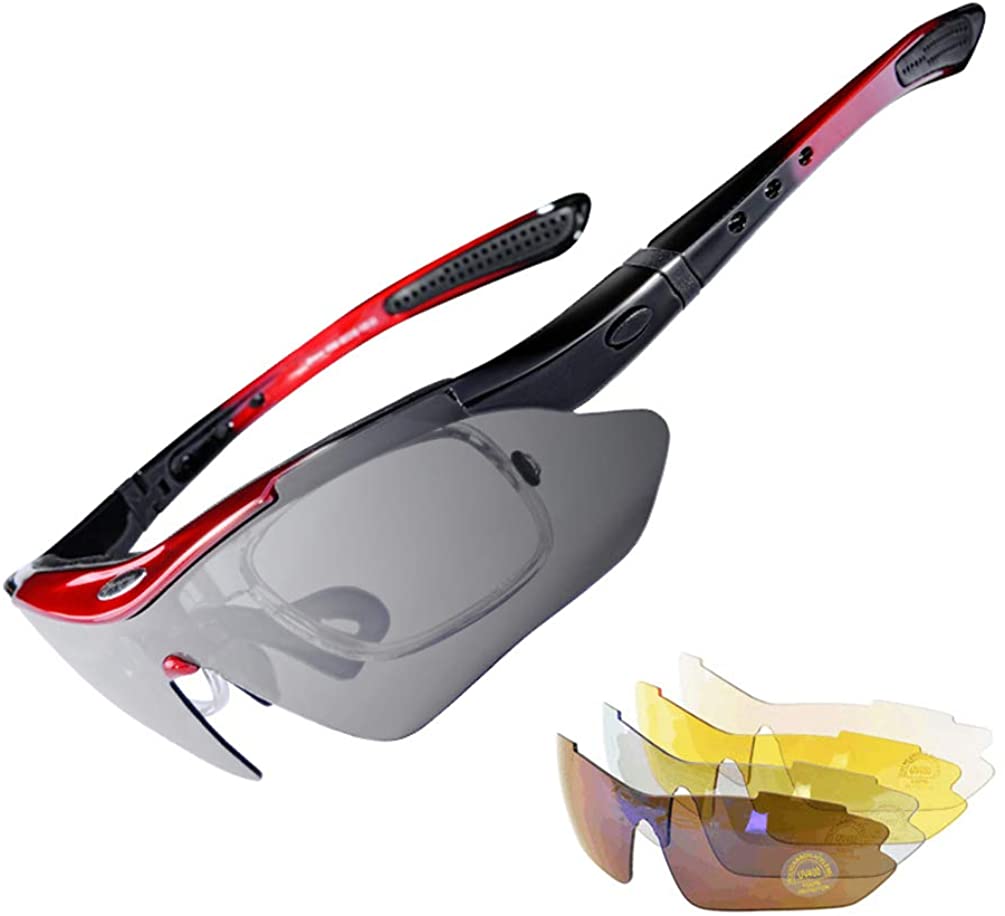 ROCKBROS-Slim Polarised Sports Sunglasses With 4 Interchangeable