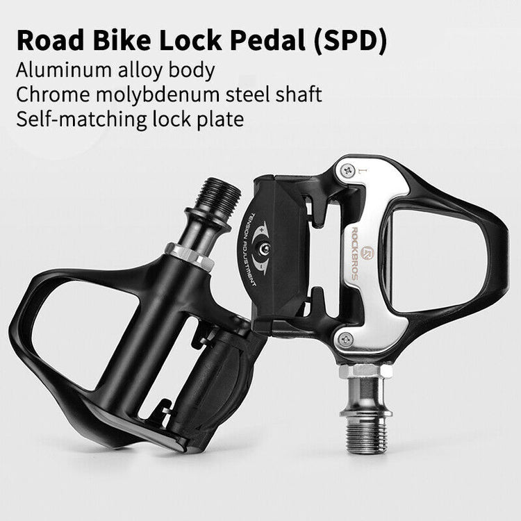 ROCKBROS Self-Lock Road Bike Pedals with Shimano SPD-SL/Look KEO Cleat System (Pair)