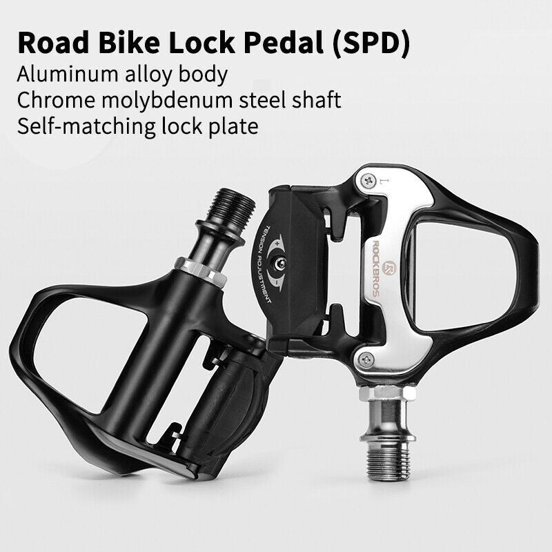 ROCKBROS Self-Lock Road Bike Pedals with Shimano SPD-SL/Look KEO Cleat System (Pair)