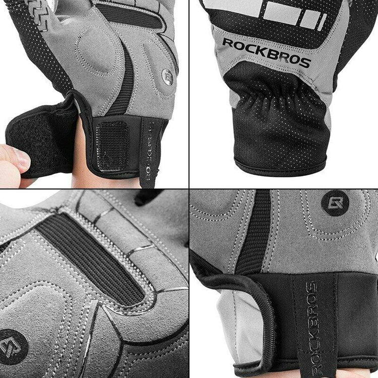 ROCKBROS Winter Touch Screen Gloves Snowboard Thermal Gloves waterproof-S173BGR