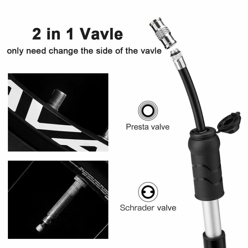 ROCKBROS Portable Dual Valve Hand Pump for MTB Bicycles