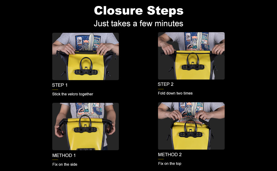 ROCKBROS Std Bicycle Pannier Bags in Yellow