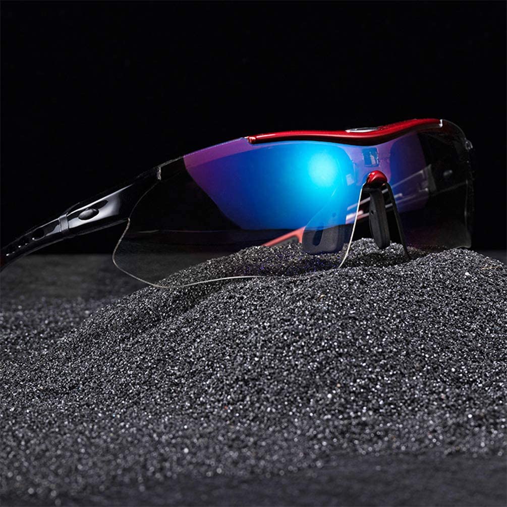 ROCKBROS Slim Polarised Sports Sunglasses With 4 Interchangeable Lens Cycling Glasses UV400