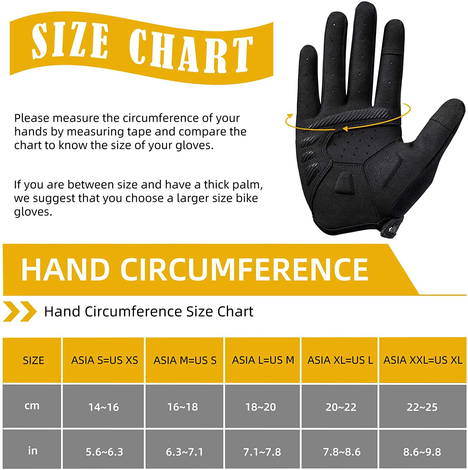 Rockbros- Bike Gloves Mens Cycling Gloves Touch Screen Anti-Slip MTB Road Biking Gloves Breathable Full Finger Bicycle Gloves for Outdoor Sports