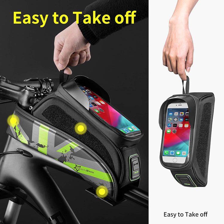 Rockbros-Bike Phone Bag Bike Front Frame Bag Sensitive Touch Screen