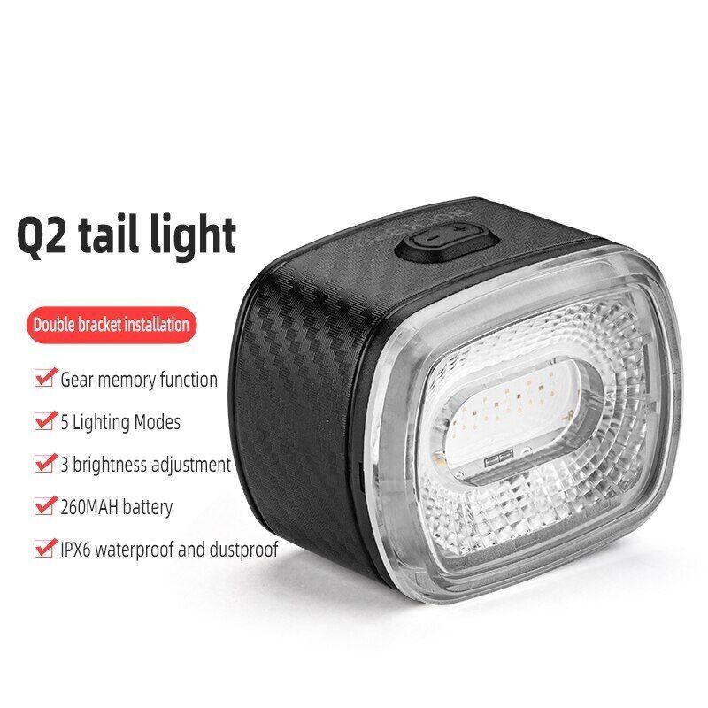 ROCKBROS Cycling Rear Light Q2S/Q2 with 5 Modes