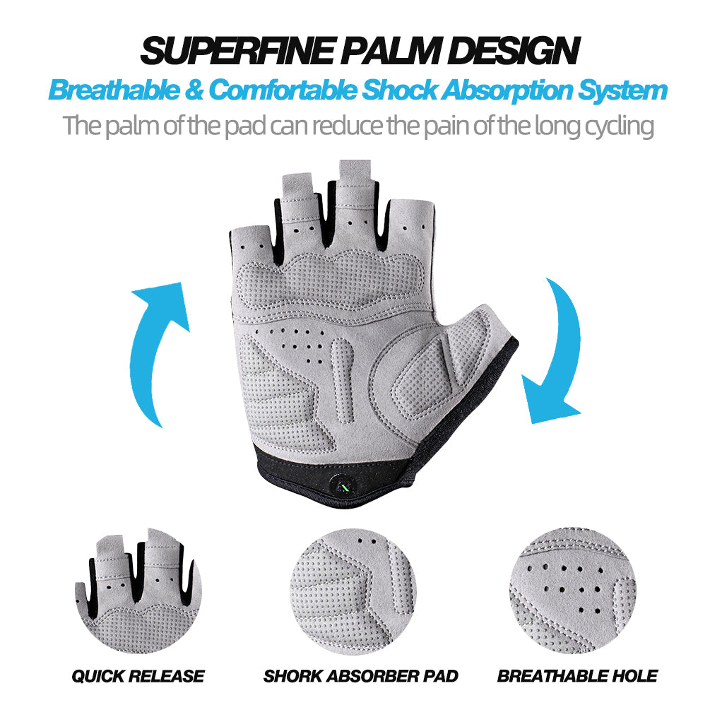all-groups ROCKBROS Half Finger Cycling Short Gloves Shockproof Gloves