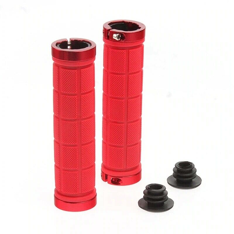 ROCKBROS MTB Mountain Bike Bicycle Handlebar Soft Cycling Bike Fixed Gear Grips#Color_Red