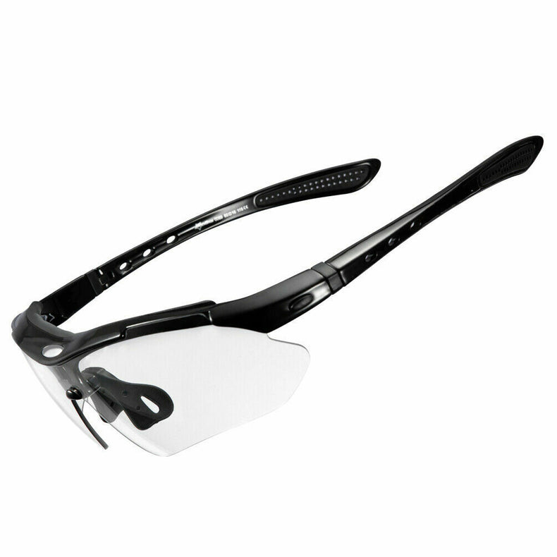 ROCKBROS Photochromic Cycling Sunglasses Hiking Fishing Golf Sports Glasses Half Frame UV400#Color_Black