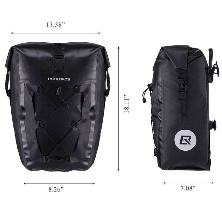all-groups ROCKBROS Ultra Large Capacity Bicycle Saddlebag in Black or Yellow