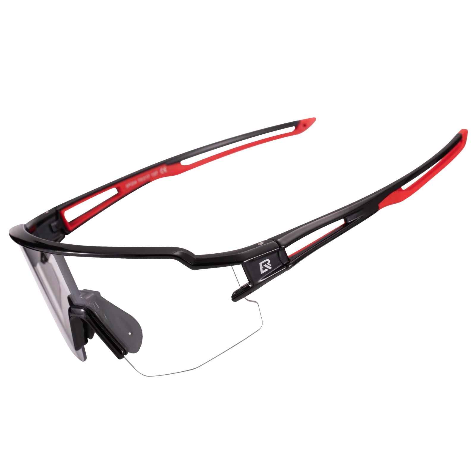 Rockbros Half Frame Photochromic Sport Sunglasses Cycling Bike Glasses UV400#Color_Black Red