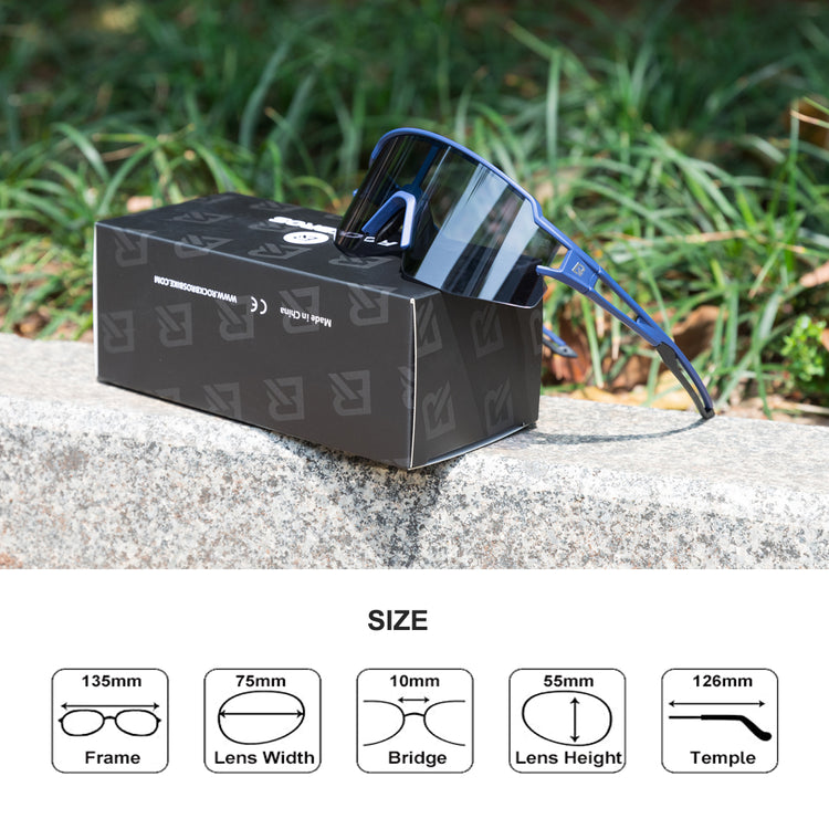 all-groups Rockbros Half Frame Photochromic Sport Sunglasses Cycling Bike Glasses UV400