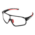 Rockbros Photochromic Full Frame Cycling Sunglasses#Color_Black Red