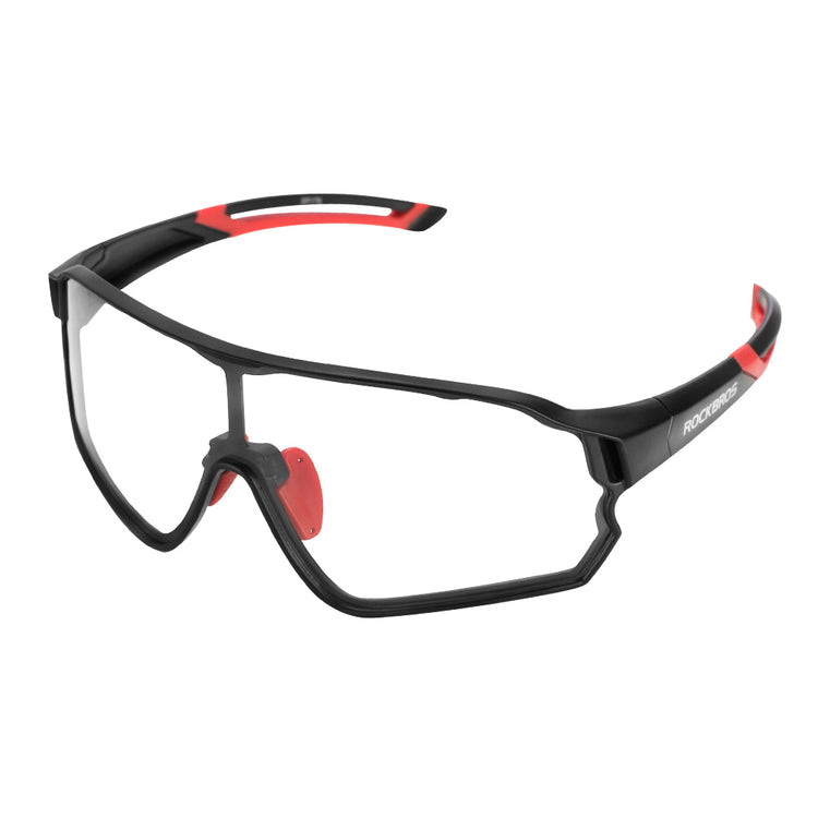 Rockbros Photochromic Full Frame Cycling Sunglasses#Color_Black Red
