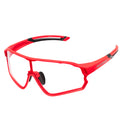 Rockbros Photochromic Full Frame Cycling Sunglasses#Color_Red