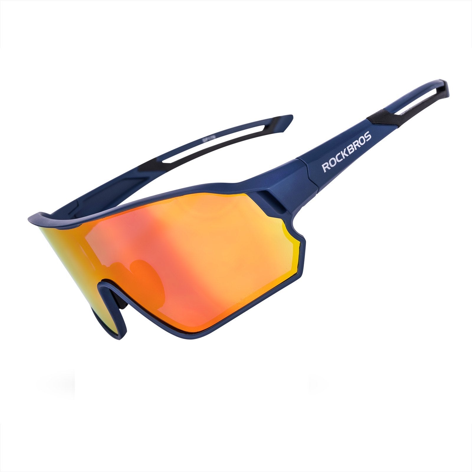 Rockbros Polarised Full Lens Sunglasses Cycling Bicycle Glasses#Color_Blue