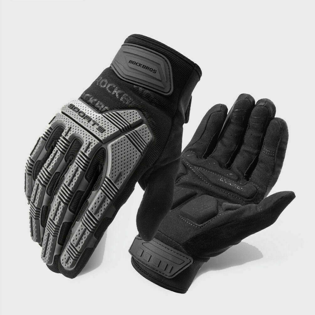 ROCKBROS Winter Riding Cold  Warm Motorcycle Gloves Bicycle Gloves Touchscreen-S210