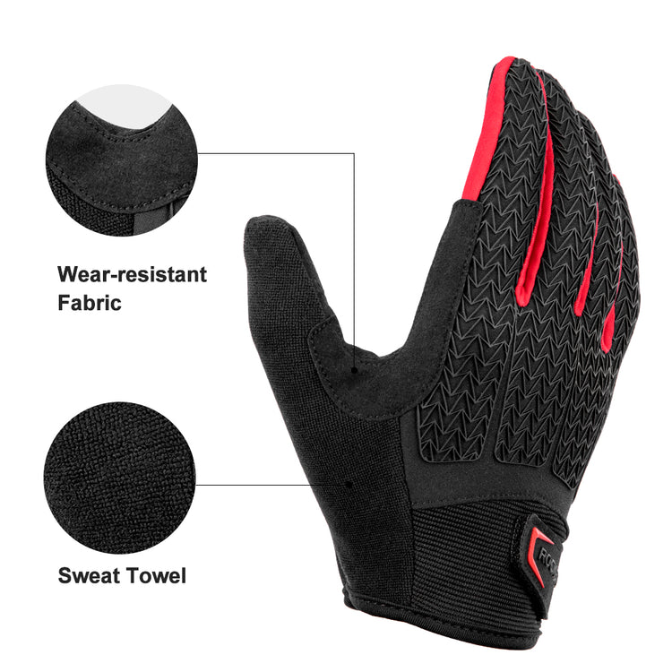 all-groups Rockbros-Cycling Gloves for Men Women Full Finger with Touch Screen Anti Slip