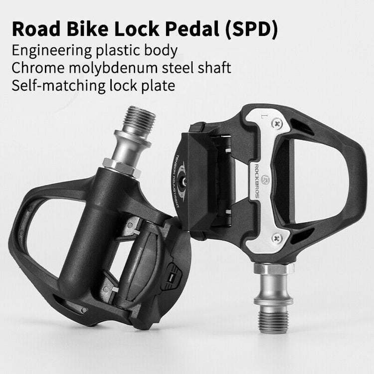 ROCKBROS Self-Lock Road Bike Pedals with Shimano SPD-SL/Look KEO Cleat System (Pair)