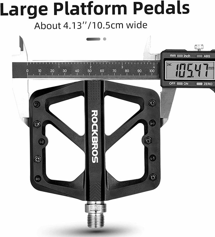 ROCKBROS Large Multicolored Nylon Composite Bike Pedals (Pair)