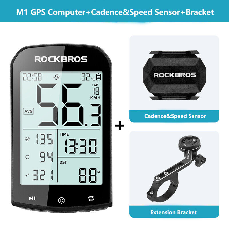 ROCKBROS Bike Computer ANT+ Bluetooth Waterproof GPS/BDS/Galileo Position System